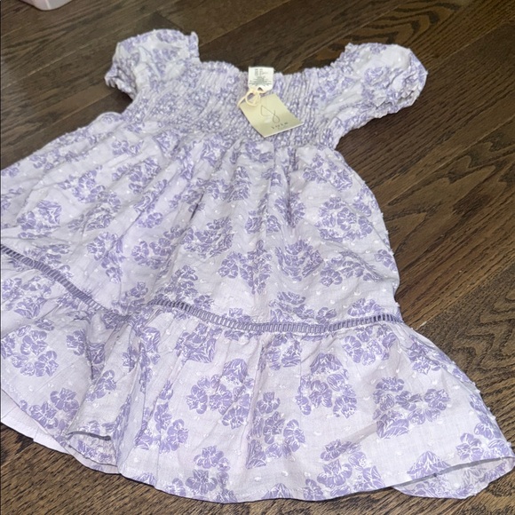 Charming Lilac Floral Kids Dress 4-5T joie NWT purple lined easter valentinesday - Picture 2 of 7